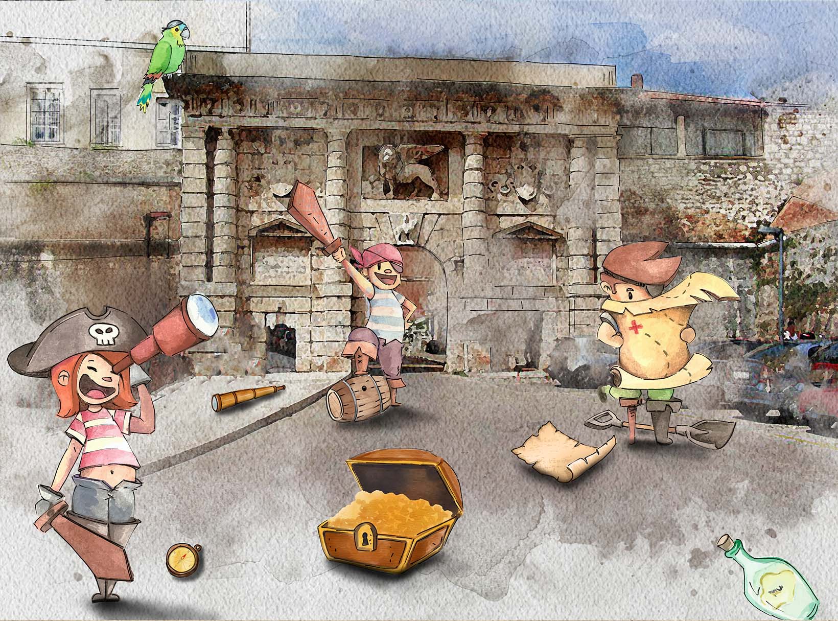 Teams searching for clues in Zadar Old Town treasure hunt