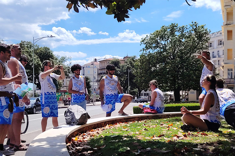Participants collaborating in Zadar Challenge team-building event